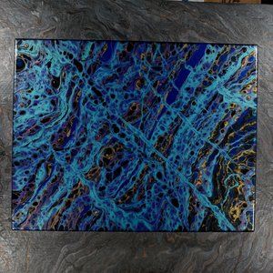 Acrylic Pour Painting 11x14 Clear coated